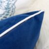 Liz Mermaid Pillow Cover With Matching Back And Hidden Zipper - Indigo - Image 5