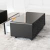 Modern Smart Coffee Table With Built-In Fridge - Bluetooth Speaker, Wireless Charging, Touch Control Panel, USB Interface, Outlet Protection, Atmosphere Light - Black - Image 12