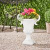 Roman Style Garden Urn Planter - Antique White - Image 5