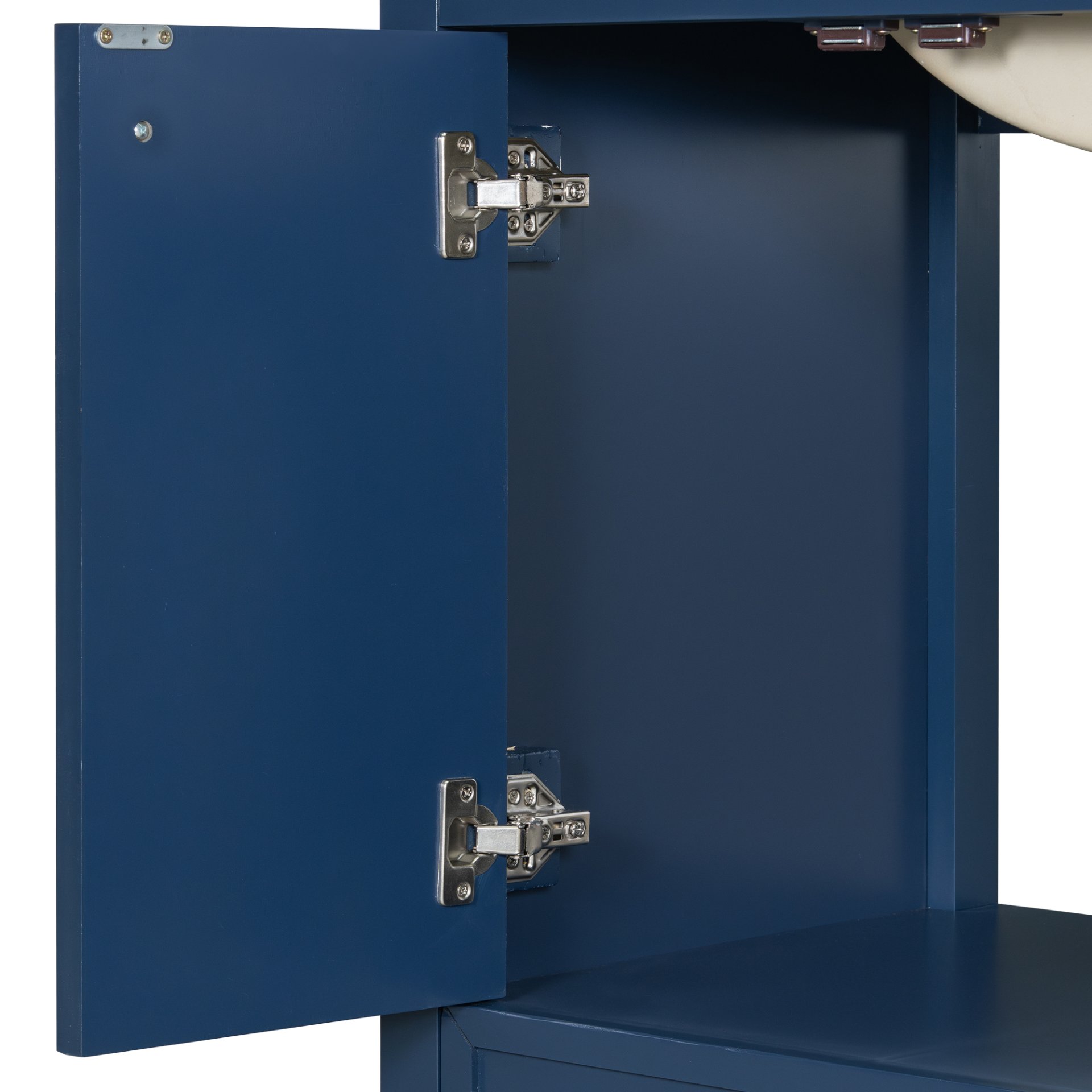 Elegant Vintage 36" Bathroom Vanity With Sink, Soft Closing Door, 4 Drawers Of Different Sizes Frame And Leg - Blue - Image 22