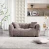 Soft Beanbag Chair With High Resilience Foam Core For Two People - Brown - Image 6