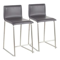 Mara - Contemporary Counter Stool (Set of 2) - Gray