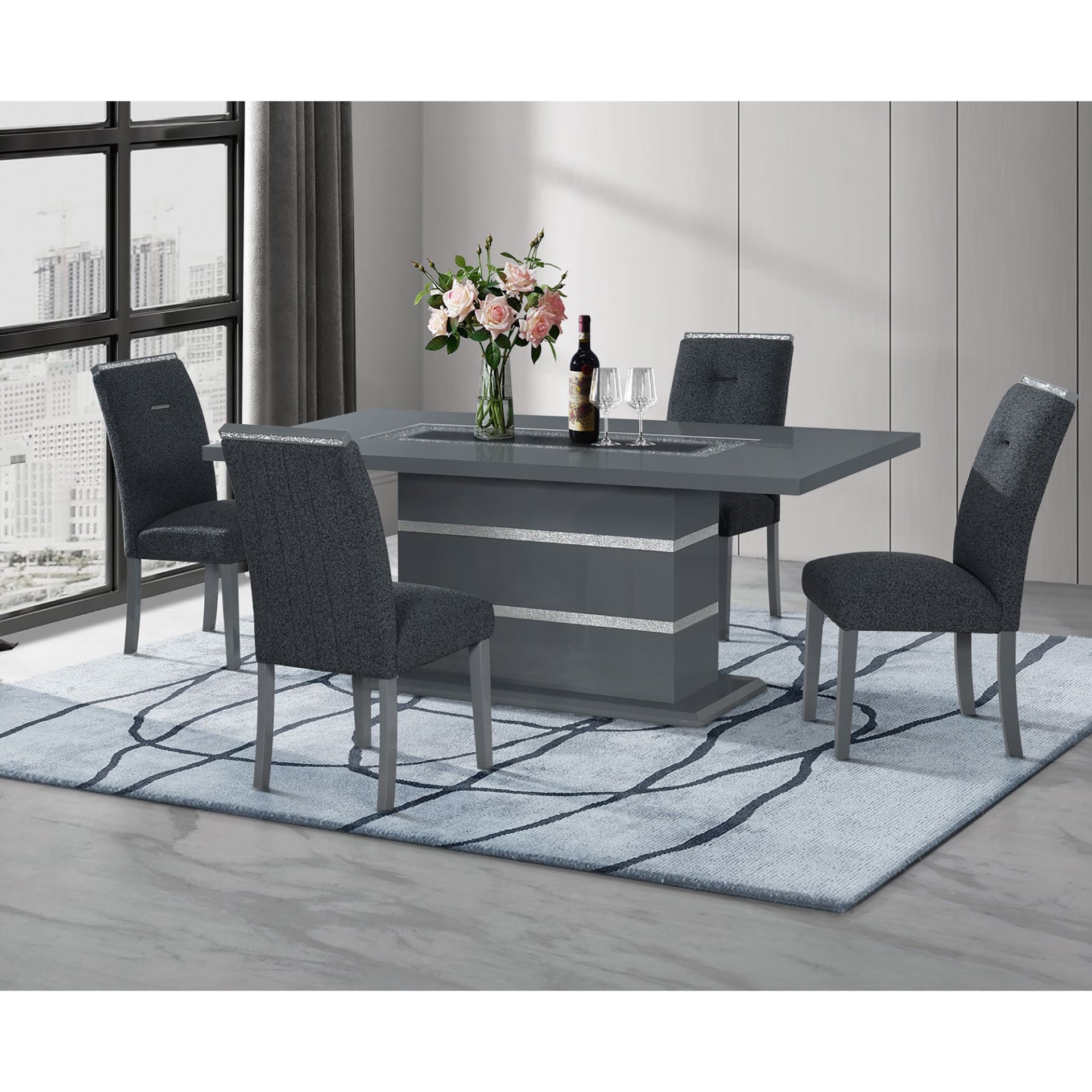Ariya - Dining Table - Dark Gray - Image 2