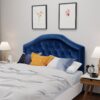 Kaarina - Contemporary Tufted Fabric Full / Queen Headboard - Navy Blue - Image 5
