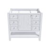 36" Bathroom Vanity With 1 Cabinet And 3 Drawers 1, Storage Solution - White - Image 2