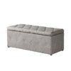 Rectangular Storage Ottoman Linen With 2 Set Ottomans - Beige - Image 4