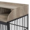 44'' Heavy Duty Large Dog Crate Furniture For Large Medium Dog With Lockable Wheels, Wooden Dog Crate Dog Kennel, End Table Crate With Double Layer Storage - Gray - Image 14