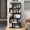 5 Layer Simple Household Black Bookshelf - Black - Image 2