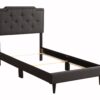 Deb - Twin Bed Upholstered For Cozy Sleep - Black - Image 3