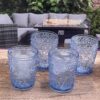 Paisley - Acrylic Glasses Drinking (Set of 4), Bpa Free, 13Oz - Blue - Image 2