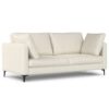 Ava - Mid Century Sofa With Ottoman Set, Upholstered - Cream - Image 4
