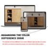 Elegant 48" Freestanding Bathroom Vanity With Double Resin Sink And Storage Rack Soft Close Doors - Imitative Oak - Image 10