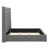 Tall Headboard Upholstered King Size Bed With Handmade Deep Button Tufted, Box Spring Needed, Velvet - Gray - Image 7
