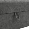 L Shaped Couch With Pull Out Bed And Storage Sectional Sleeper Sofa With Hidden Storage, Wide Armrest With Storage, For Living Room, Apartment, Bedroom, Office - Gray - Image 12