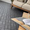 Interlocking Deck Tiles, 44 Pack Patio Deck Tiles, Waterproof Outdoor Use, Polypropylene, 12 X 12" - Dark Gray - Image 5