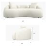 Drake - Japandi Style Curvy Sofa - Ivory White / White - Image 7