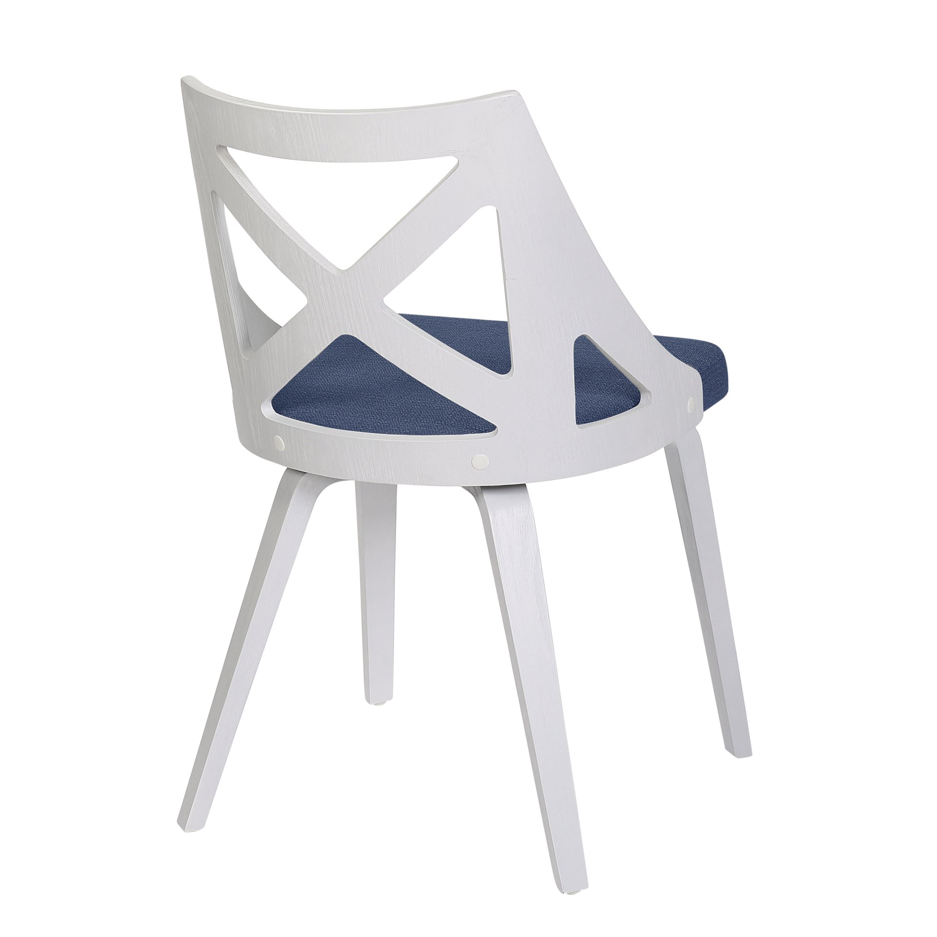 Charlotte - Farmhouse Chair (Set of 2) - White / Blue - Image 4