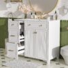 36" Bathroom Vanity With Sink, Soft Close Doors, Adjustable Shelves - White - Image 7