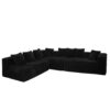 Modular U Shaped Sectional Sofa, 4 Seater Chaise Lounge With Reversible Design - Black - Image 12