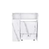 Multifunctional Folding Dining Table With Wall Mounted Sideboard & Storage Space Saving Design - White - Image 13