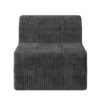 Modern Minimalist Style Corduroy Single Seat Sofa Comfy Sleeper Sofa For Living Room And Bedroom Space Efficient Design - Gray - Image 4