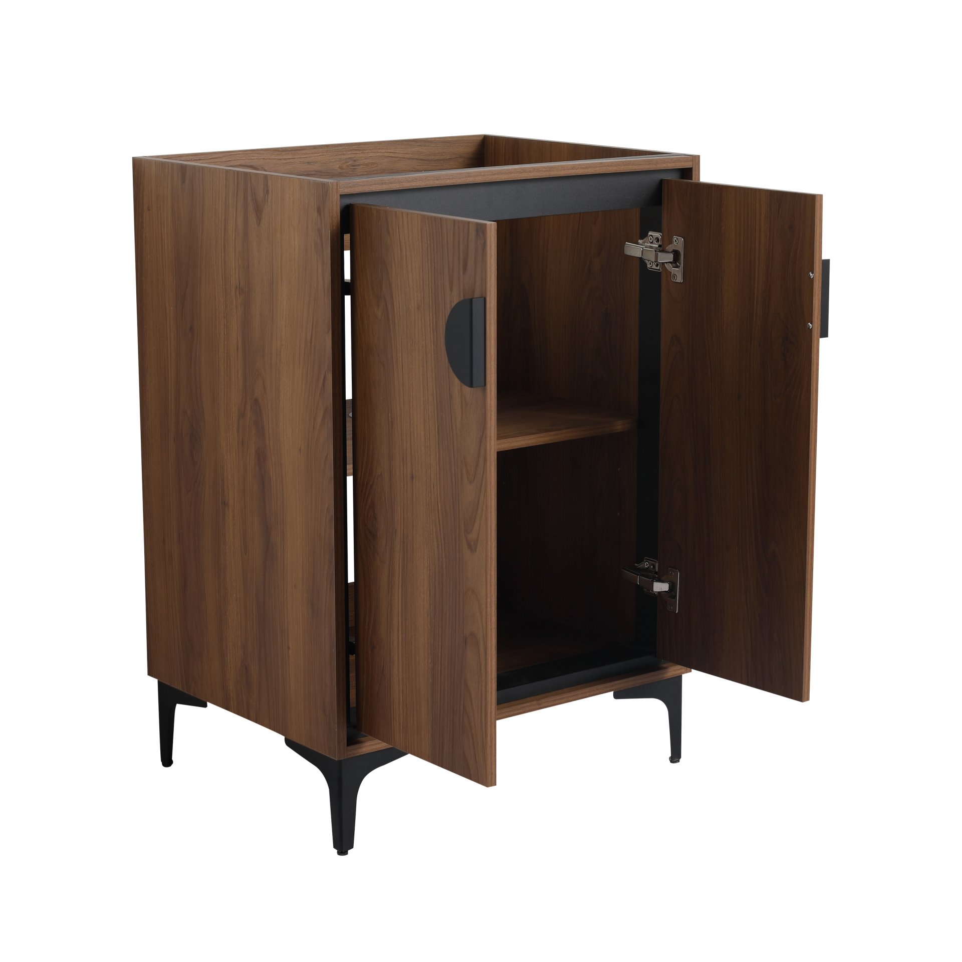 Modern Bathroom Vanity Storage Cabinet With Soft Closing Doors And Construction - Brown - Image 9