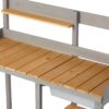 Outdoor Potting - Bench, Workstation Table With Cabinet For Backyard Garden Supplies - Gray / Brown - Image 14