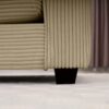 Stylish Corduroy Single Chair Deep Seat Sofa With Footstool And Pillow For Living Room And Bedroom - Tan - Image 13