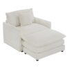 Modern Sofa Modular Sofa Couch Upholstered Corduroy, L - Shape Sectional Sofa With Side Storage Pockets For Living Room - Beige - Image 13