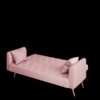 Convertible Double Folding Living Room Sofa Bed - Pink - Image 14