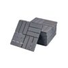30 Piece Interlocking Deck Tiles Checker Pattern, Square Acacia Hardwood Outdoor Flooring For Patio, Bancony, Pool Side - Light Gray - Image 27