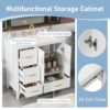 Elegant Freestanding Bathroom Vanity With Sink, Soft Closing Cabinet & Drawers - White - Image 6