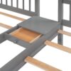 Full Over Twin & Twin Classic Triple Bunk Bed With Drawers And Guardrails - Gray - Image 6
