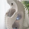 Abstract Water Fountain With Base With Light, For Indoor And Outdoor - White / Blue - Image 6