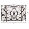 Waterbury - Traditional Fireplace Screen With Gold Flower - Black - Image 3