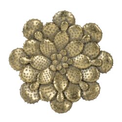 Resin Succulent Wall Plaque - Gold