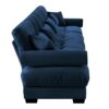 Super Comfort Oversized Modular Velvet Sectional Sofa Couch With Movable Ottoman And Bolstered Armrests - Blue - Image 9