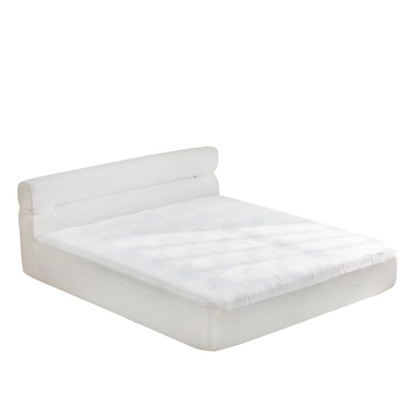 King Mattress & Bed Frame With Cool , Innovative All In One, Pressure Relief, Motion Isolation - White