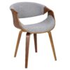 Curvo - Mid-Century Modern Dining Chair (Set of 2) - Walnut / Gray - Image 2