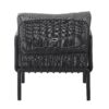 Outdoor Patio Club Chair, Modern Patio Furniture, Waterproof Thick Cushion Deep Seating For Porch, Balcony - Black / Dark Gray - Image 8