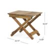Outdoor Folding Wooden Side Table - Natural - Image 3