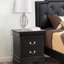 Louis Phillipe - Elegant Traditional Nightstand - Black