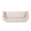 Mid Century Modern Loveseat With Channel Stitched Backrest - Beige - Image 8