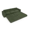 Modern Minimalist L Shape Modular Sectional Sofa Bed Corduroy Space Efficient Design - Green - Image 15