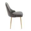 Marcel - Contemporary / Glam Dining Chair (Set of 2) - Gray - Image 3