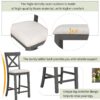 Elegant 6 Piece Counter Height Dining Table Set With Shelf, 4 Chairs And Bench - Gray - Image 8