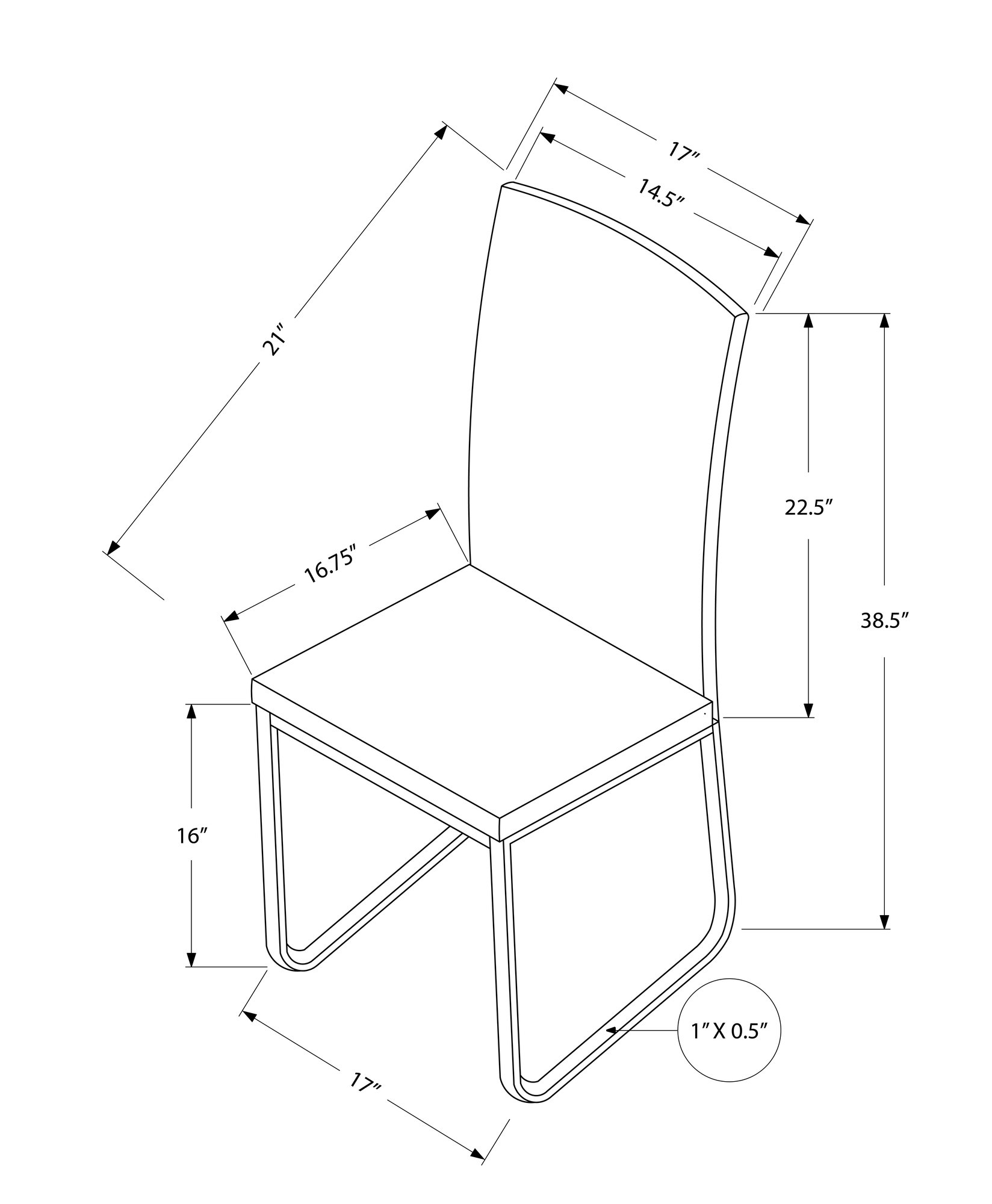 Upholstered Side Dining Chair Leather Look For Dining Room (Set of 2) - Gray - Image 4