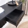 Modern Console Table With 4 Drawers, Entryway Table With Storage - Black - Image 11