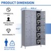 15 Door Lockers With Lock For Storage In Home, Gym, Office, And School - Gray - Image 3
