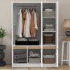 6 Doors Wardrobe Storage For Bedroom - White - Image 8